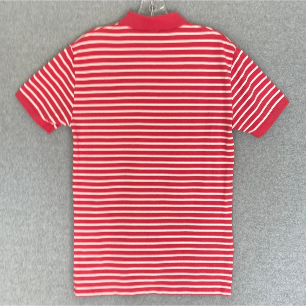Polo Ralph Lauren Polo Shirt Mens Small Red White Striped Short Sleeve Pony Logo - Picture 4 of 9